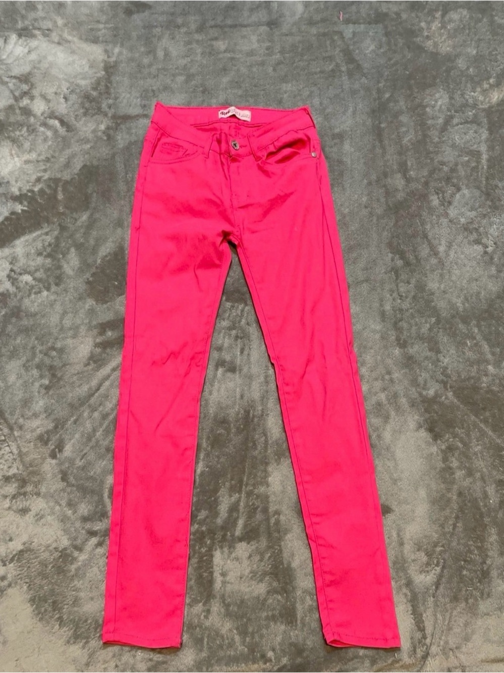Girls' Bright Pink Stretch Skinny Jeans